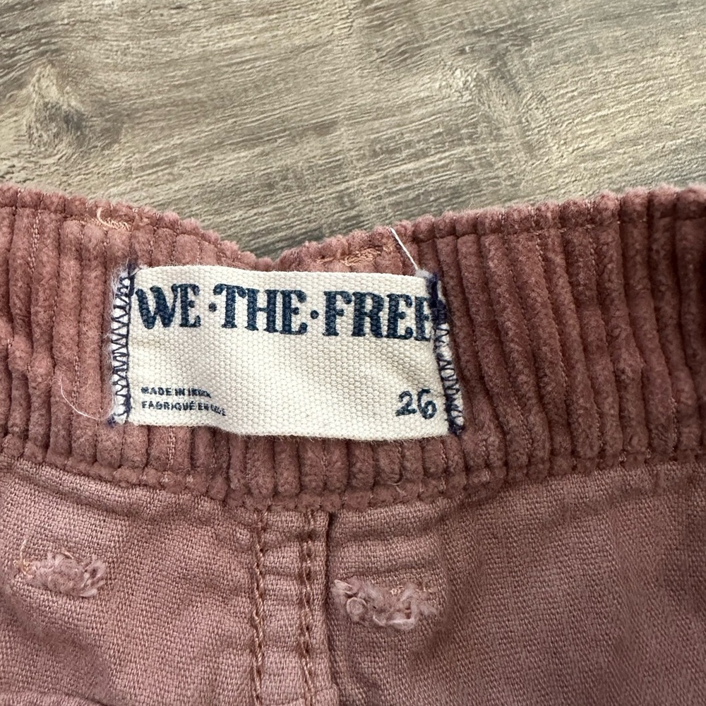 We The Free Good Luck Mid-Rise Barrel Corduroy Pants – Size 26 - Picture 6 of 8